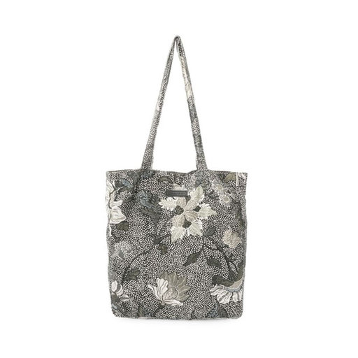 New Shopper Black Flower Linen