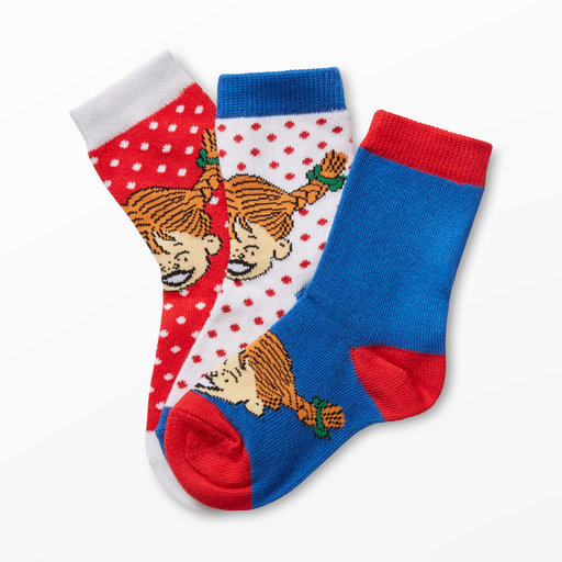 Strumpa Pippi Långstrump, 3-pack