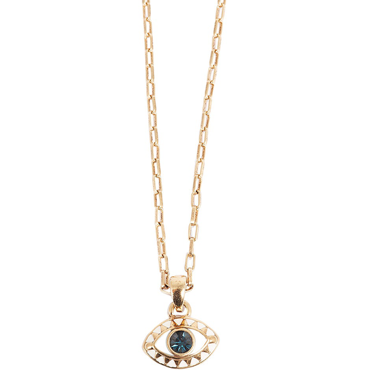 Colorama Necklace Eye Gold Blue, A&C Oslo Halsband