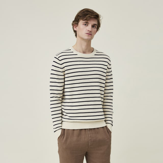 Roberto Cotton/linen Blend Crew Neck Sweater