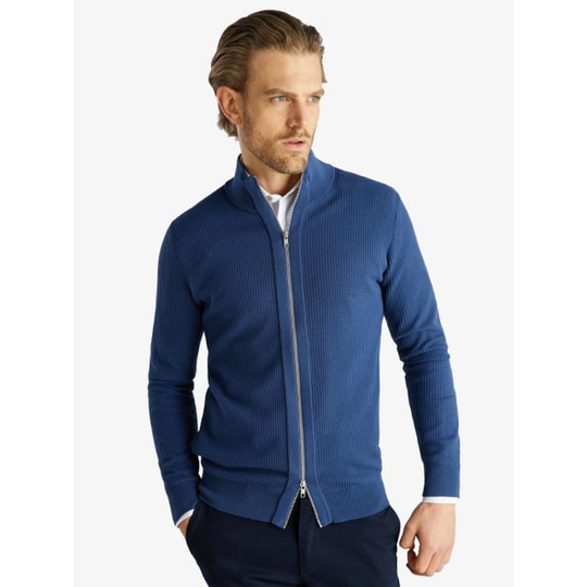 Blue Zipper Sweater