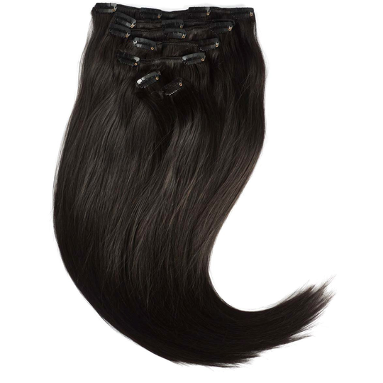 Rapunzel of Sweden Clip-on set 7 pieces 30 cm 1.2 Black Brown
