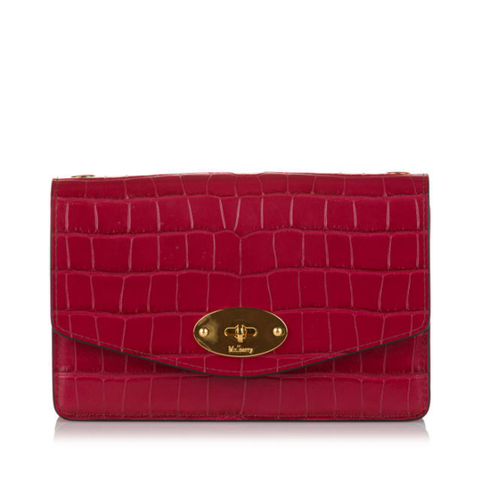 Mulberry Darley Embossed Leather Crossbody Bag