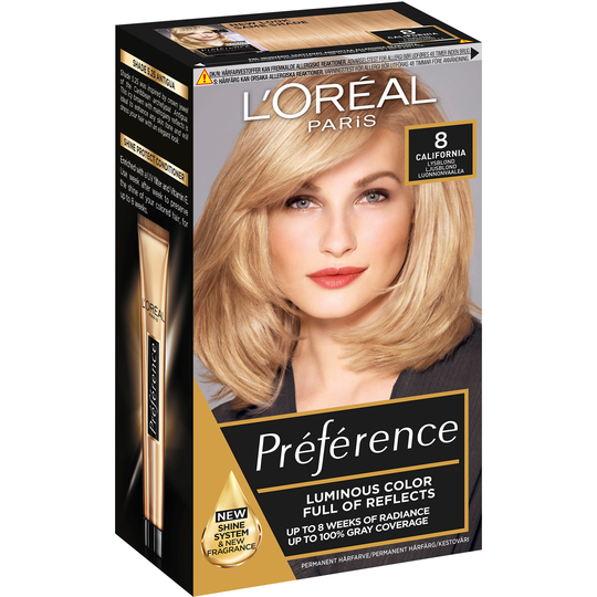 Loreal Paris Préférence 8 California Ljusblond