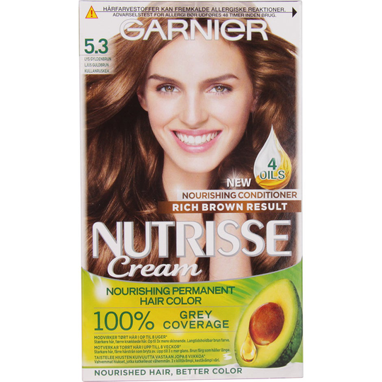 Garnier Nutrisse Macadamia | Macadamianötbrun hårfärg | Brunt hår