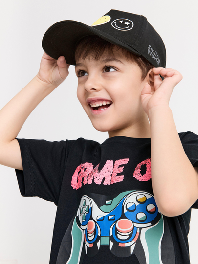 T-shirt med speltryck