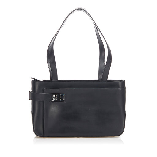 Ferragamo Gancini Leather Shoulder Bag