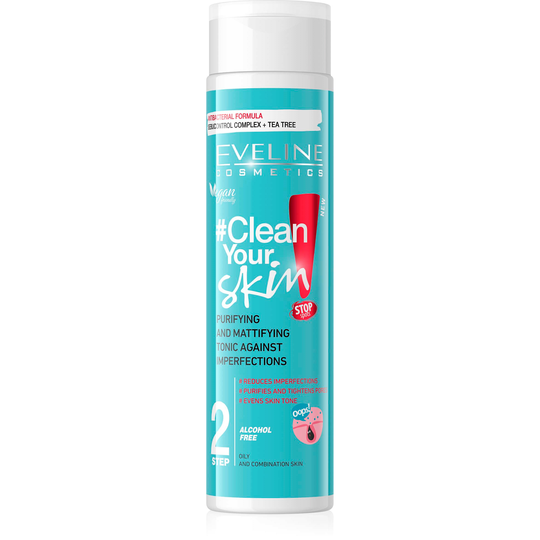 Eveline Cosmetics Clean Your Skin Purifying&Mattifying Tonic 225 ml