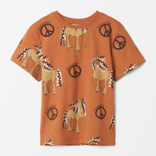 Mönstad t-shirt i ekologisk bomull LAND