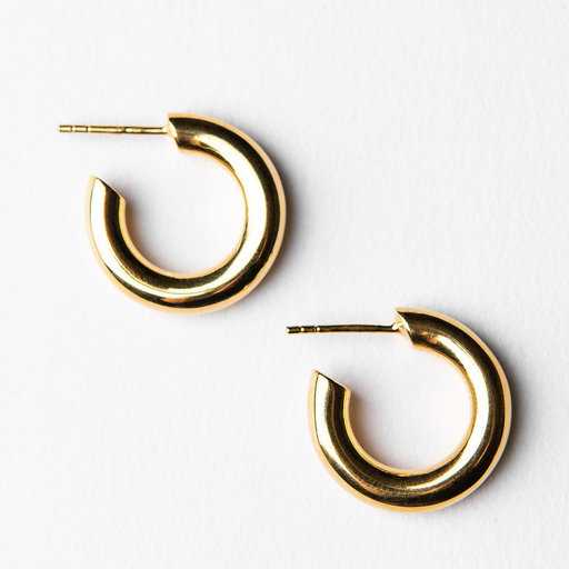 Small Hoop Shine Gold Plated