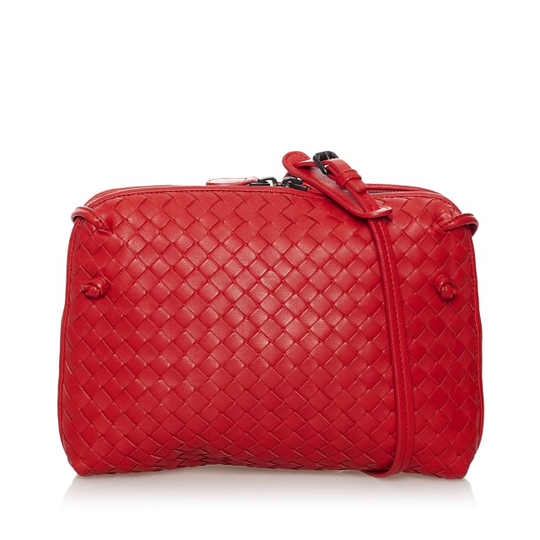 Bottega Veneta Intrecciato Nodini Leather Crossbody Bag