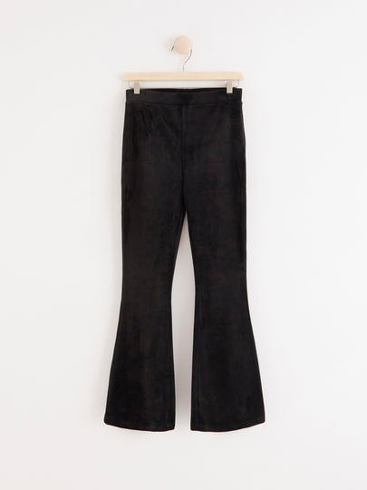 Flare byxa i velour