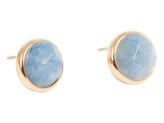 Blue Acenturine Stud Earrings, A&C Oslo Örhängen