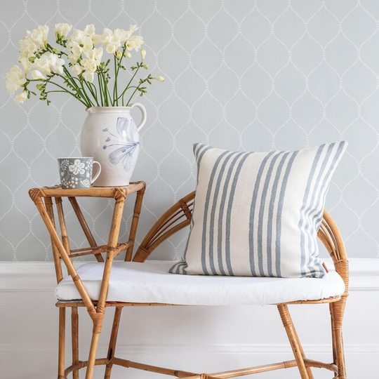 Kuddfodral Linne 50x50cm Fields Ebony/dusty Blue