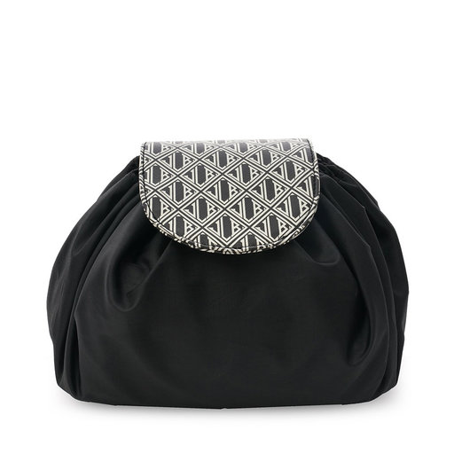 JLB - Round Medium Drawstring Bag Black-White