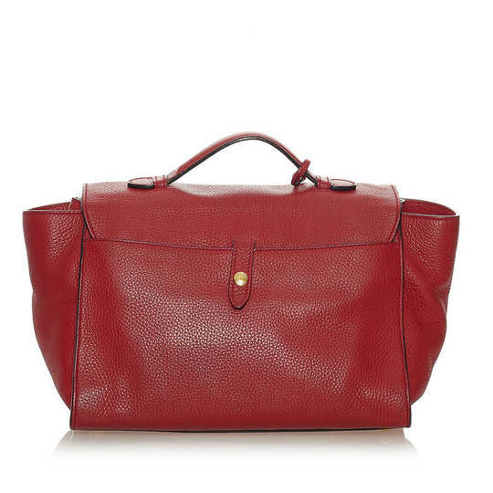 Prada Sound Lock Leather Satchel