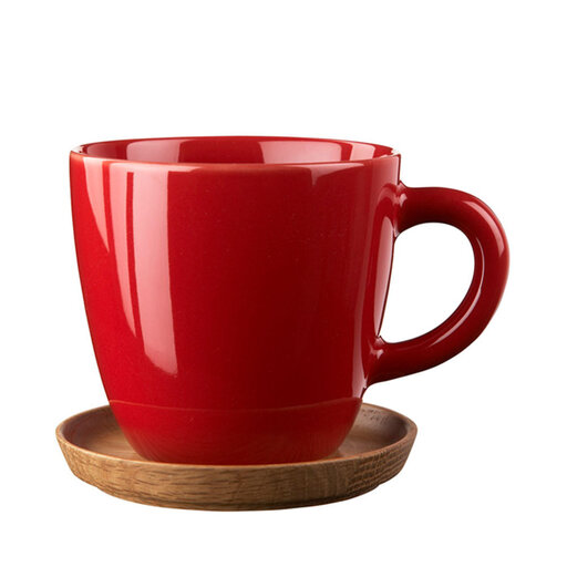 Kaffemugg med träfat, Höganäs Keramik, 33 cl