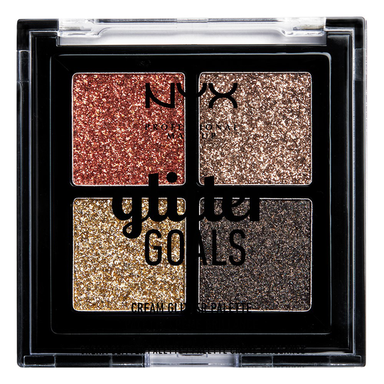 NYX PROFESSIONAL MAKEUP Glitter Goals Cream Quad Palette Galactica