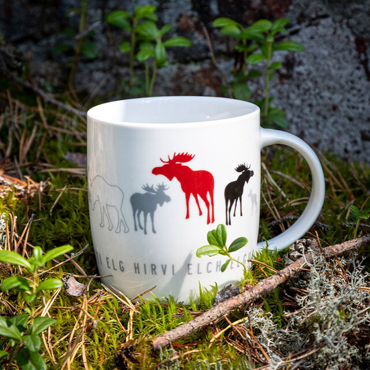 Älg mugg i porslin