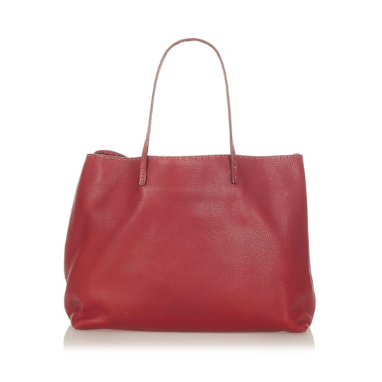 Fendi Selleria Leather Tote Bag