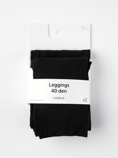 2-pack leggings med matt yta i 40 denier