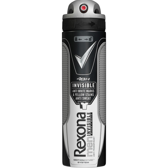Men Deo Spray Invisible Black & White, 150 ml Rexona Deodorant