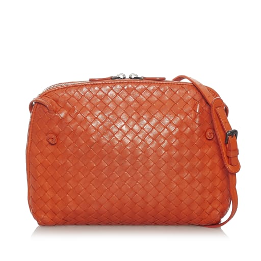 Bottega Veneta Intrecciato Nodini Leather Crossbody Bag