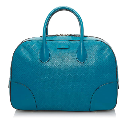 Gucci Diamante Bright Leather Satchel