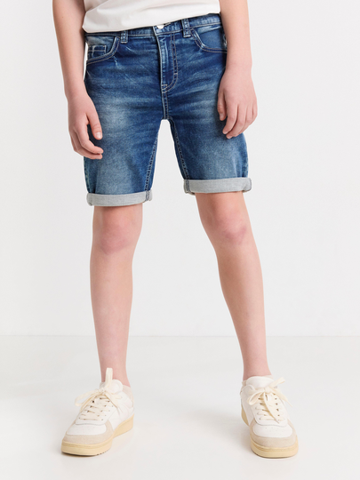 SAM Denimshorts med normalhög midja och slim fit