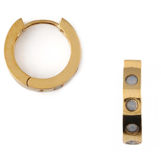 Air Blue Stone Set Huggie Hoops Earrings, Orelia Örhängen