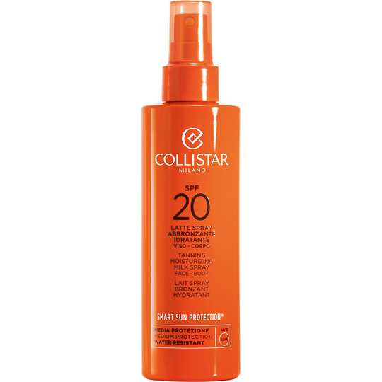 Tanning Moisturizing Milk Spray Face/Body SPF 20, 200 ml Collistar Brun utan sol (BUS)