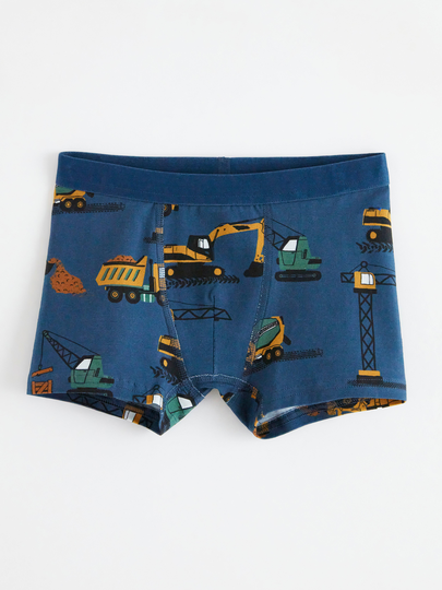 Boxershorts med byggmaskiner
