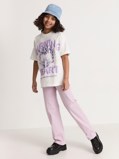 Oversized t-shirt med tryck