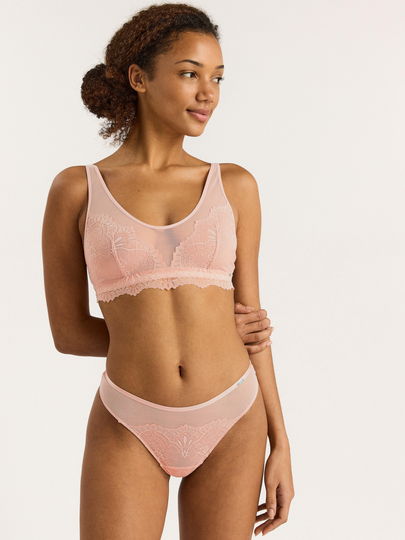 Ovadderad bralette med spets