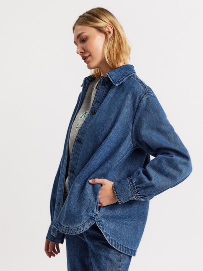 Skjortjacka i denim
