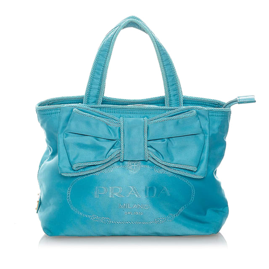 Prada Canapa Tessuto Bow Satchel