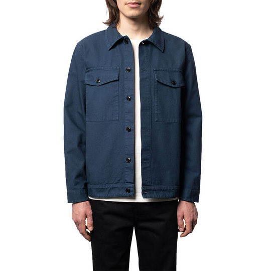Colin Canvas Overshirt Indigo Blue