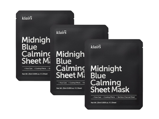 Klairs Midnight Blue Calming Sheet Mask, Klairs Sheet Masks