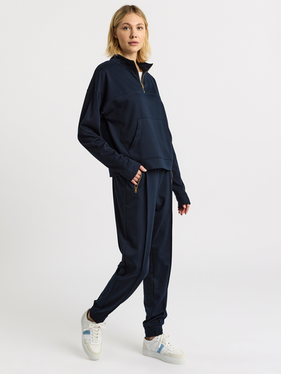 Sweatshirt med dragkedja