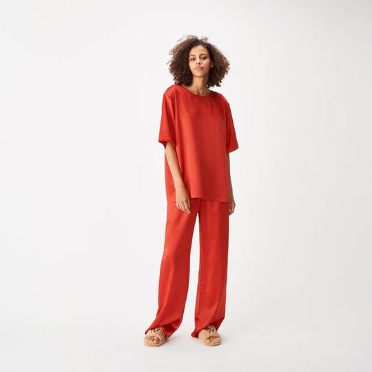 Blanka byxor i lyxig kvalitet LOTTI Silk Look