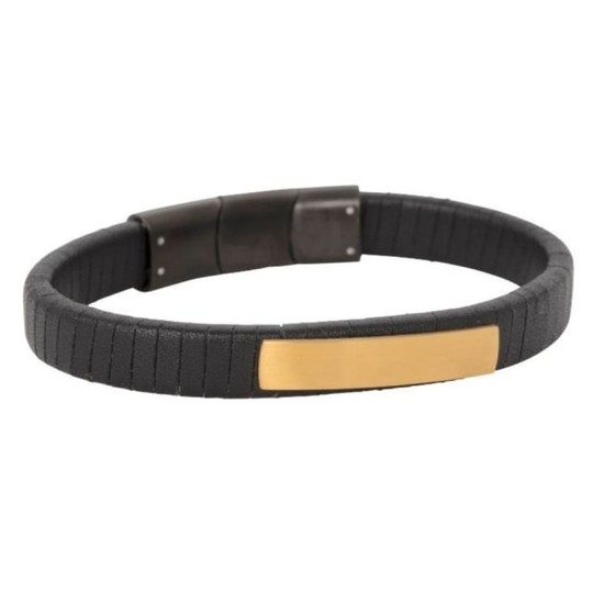 Lucas Leather Bracelet Black