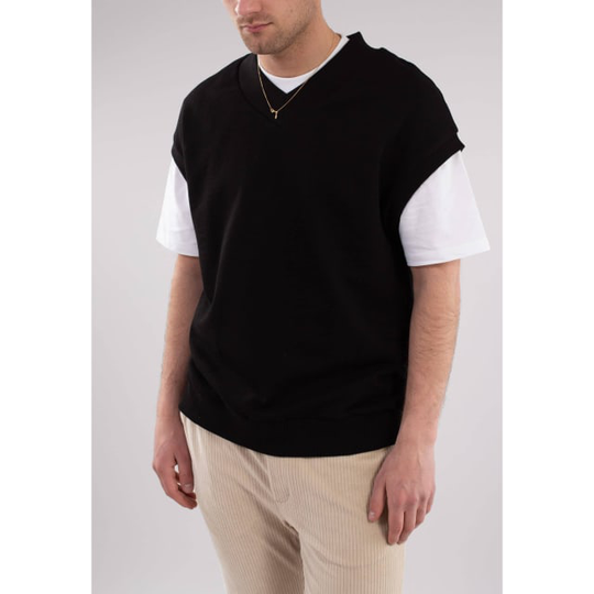 Rory Jersey Vest - All Black