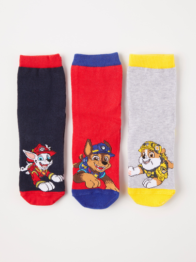3-pack strumpor med antislip och Paw Patrol-tryck