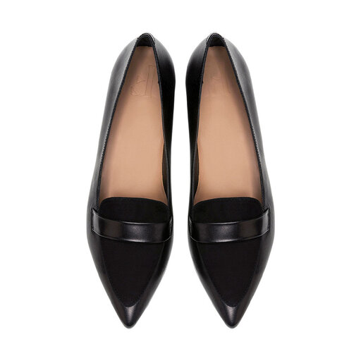 Alexandra Black Leather / Black Suede