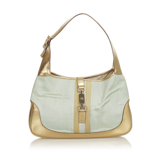 Gucci Web Jackie Canvas Shoulder Bag