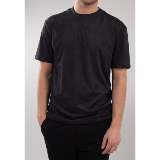 Jai Faux Suede T-shirt - Pitch Black