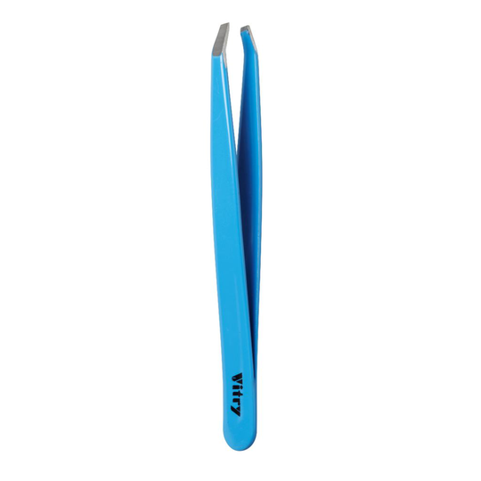 Vitry Professional Tweezer Crab Ends Stainless Steel Blue 1 st