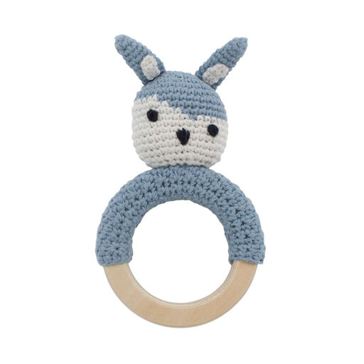 Virkad bitring, kaninen Siggy powder blue