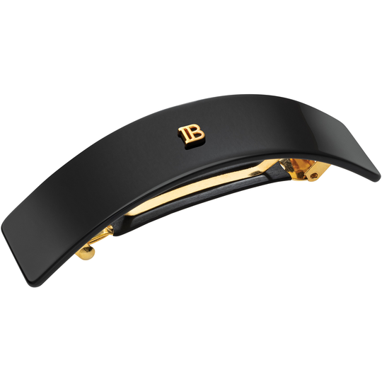 Balmain Cellulose Acetate Barrette pour Cheveux Black Large