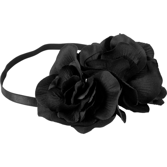 LYKO Headband Flower Black Hairband Blommor Black